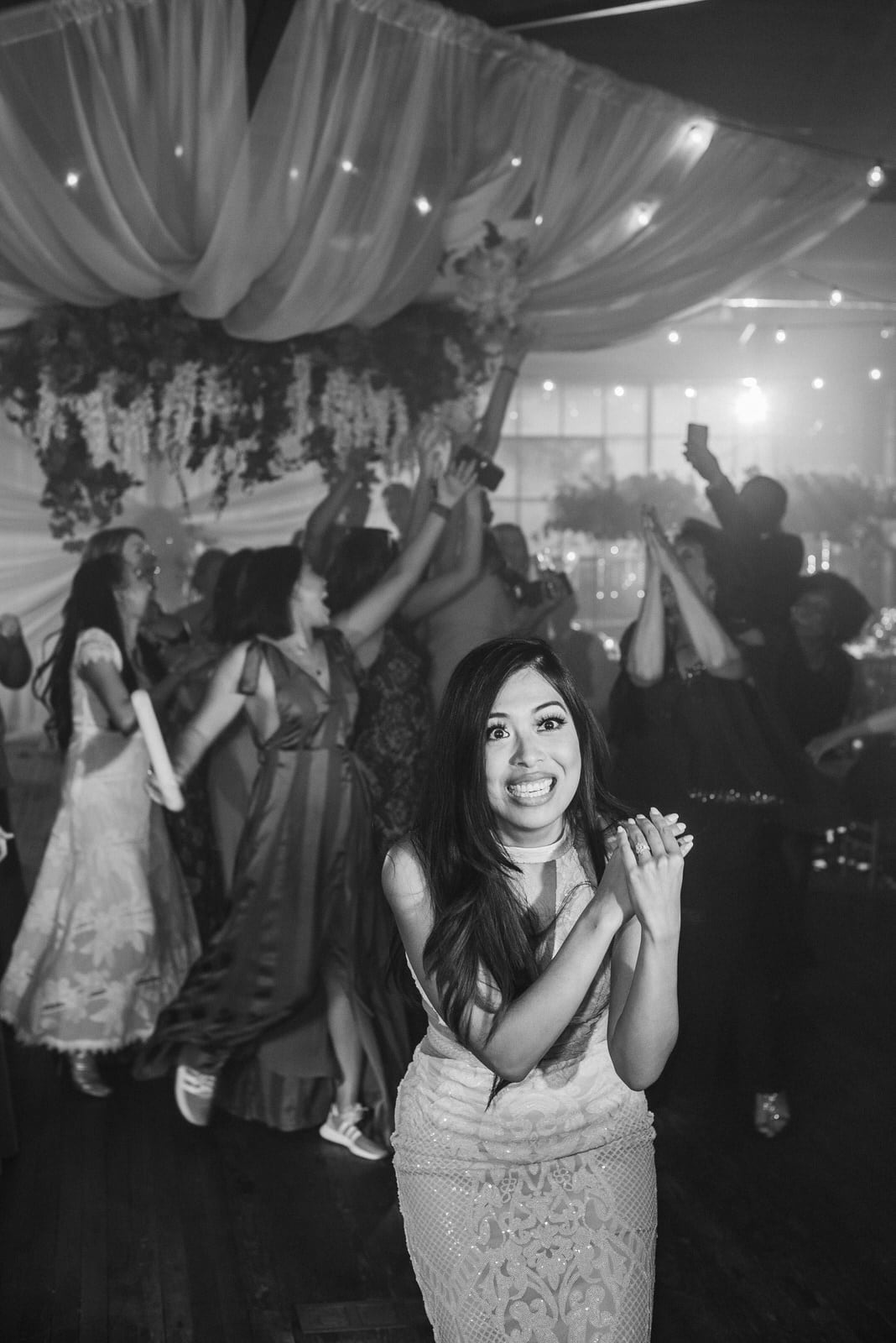 Summerour Studio Wedding Reception Bouquet Toss