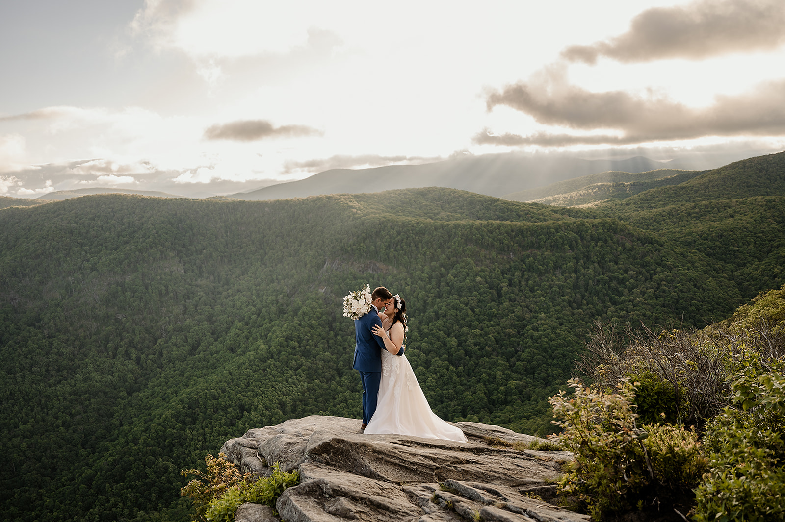 bride and groom getting married in North Georgia