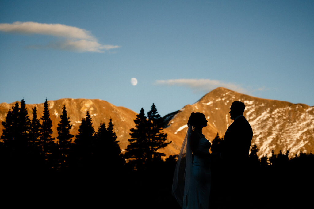 Couple at their Loveland Pass Elopement in Colorado