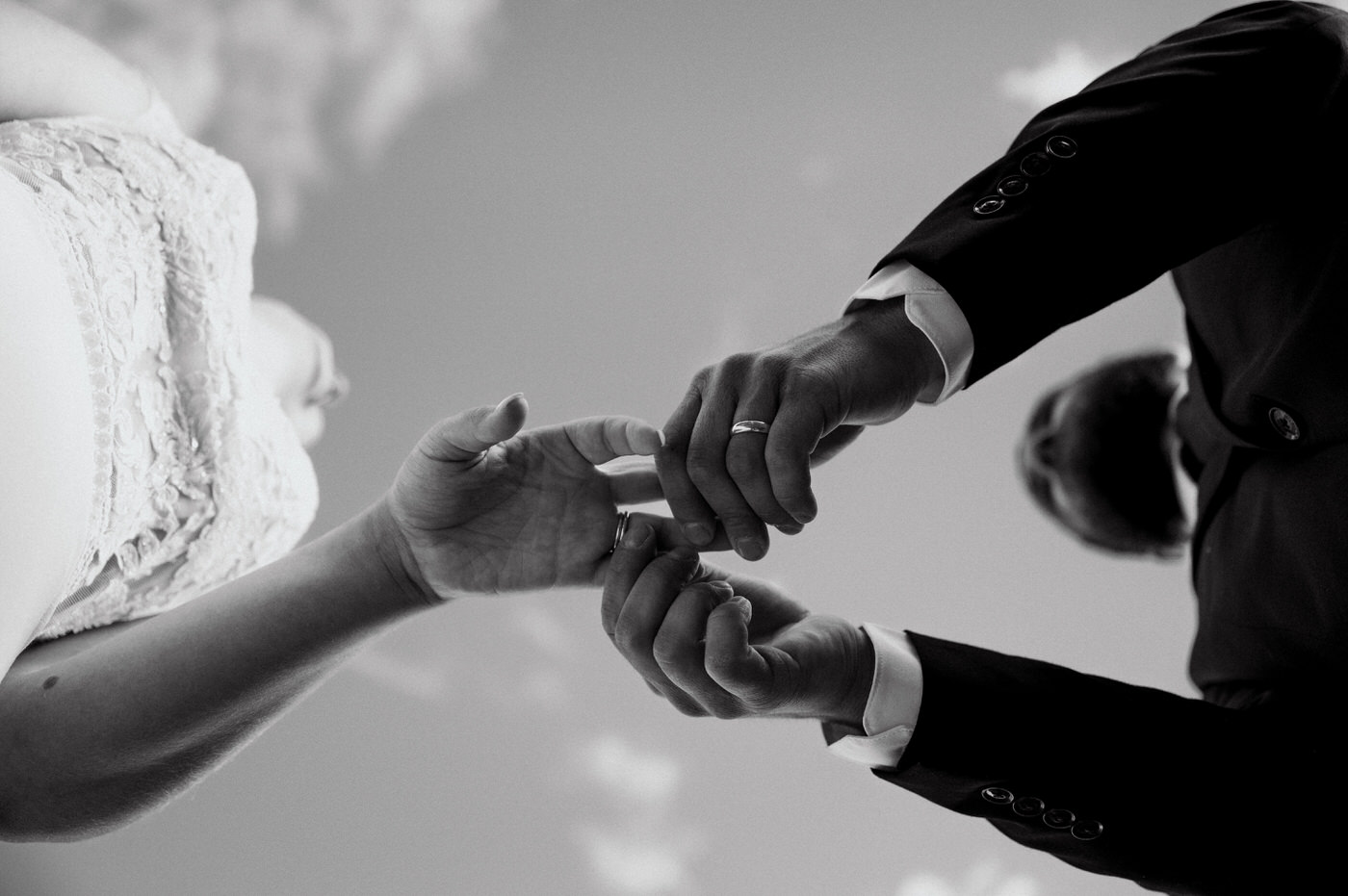 Ring exchange during a ceremony