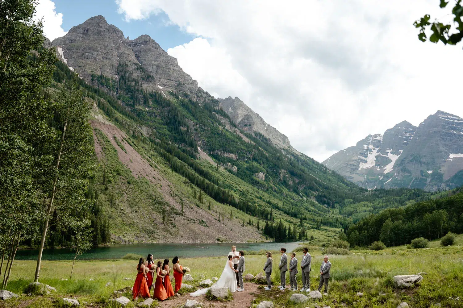 Maroon Bells wedding at the Amphitheater