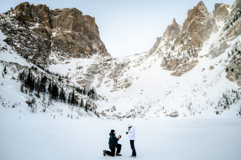 rocky mountain national park proposal in the winter