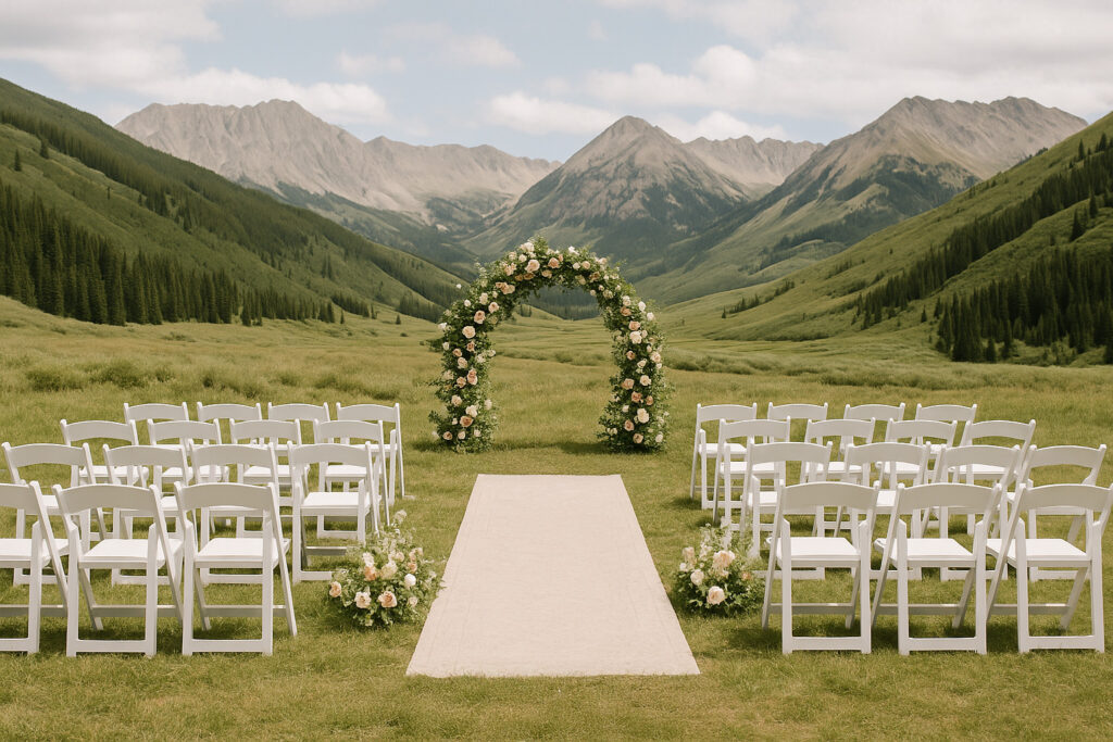 small wedding venues in Colorado with mountain views