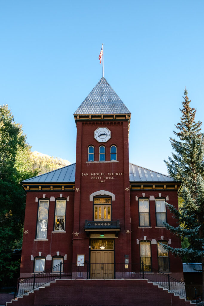 San Miguel County Clerks Office Courthouse in Telluride Colorado