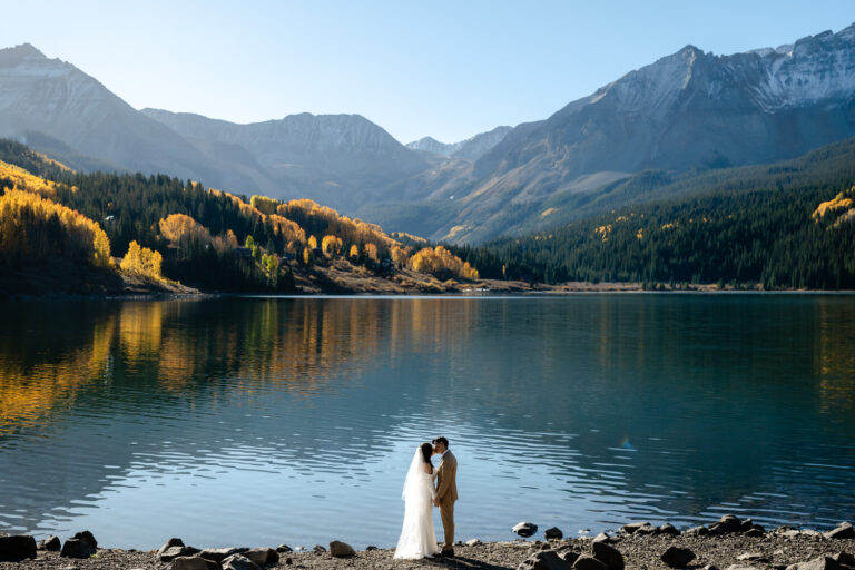 Bride and groom getting married at one of the best places to elope in Colorado