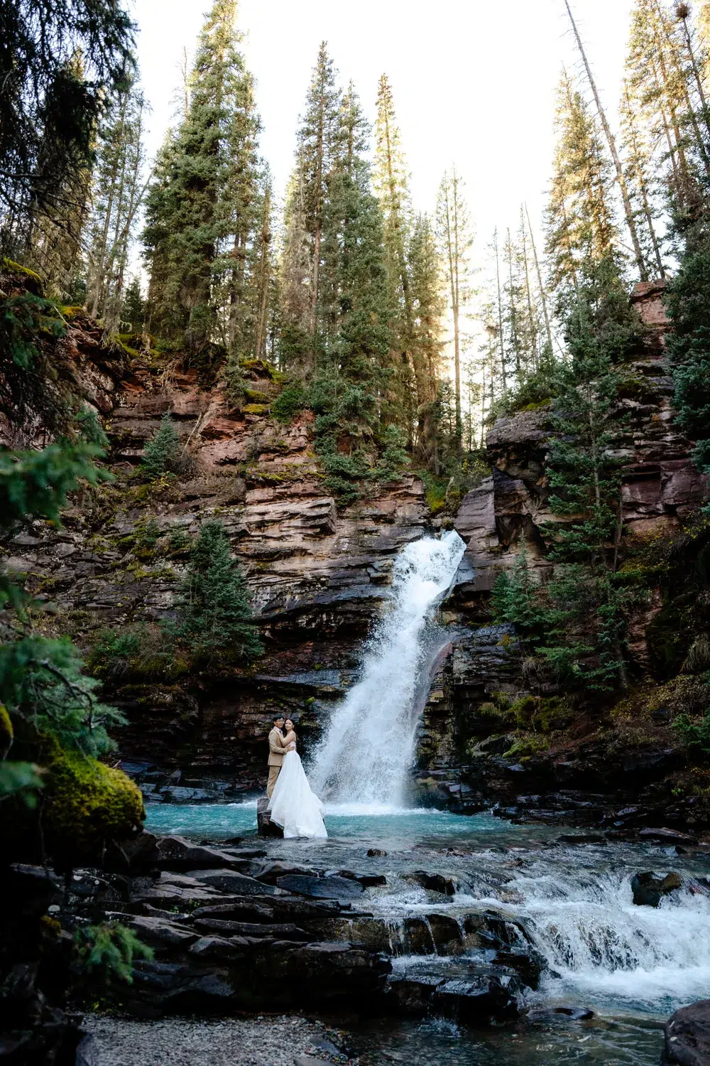 Waterfall Colorado elopement packages for photo and video